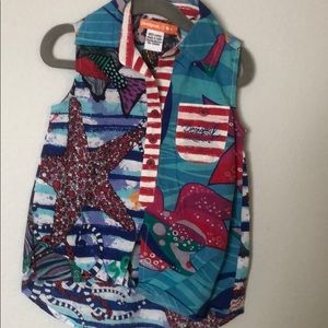 Desigual girls sleeveless shirt sz 4 NWT